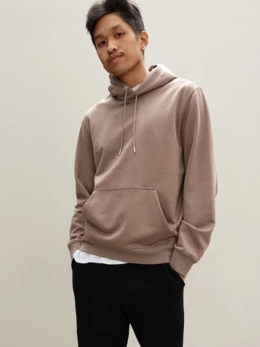Everlane Uniform French Terry Hoodie Sweatshirt Brown